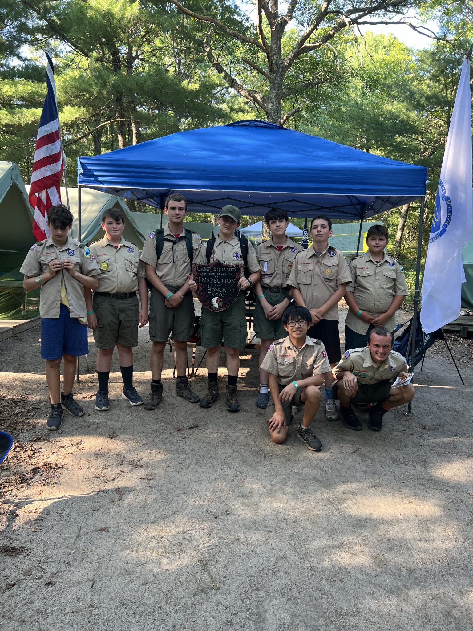 Troop 22 Camp Squanto Summer Camp Wins Camp Inspection Plaque Troop   IMG 3115 1536x2048 